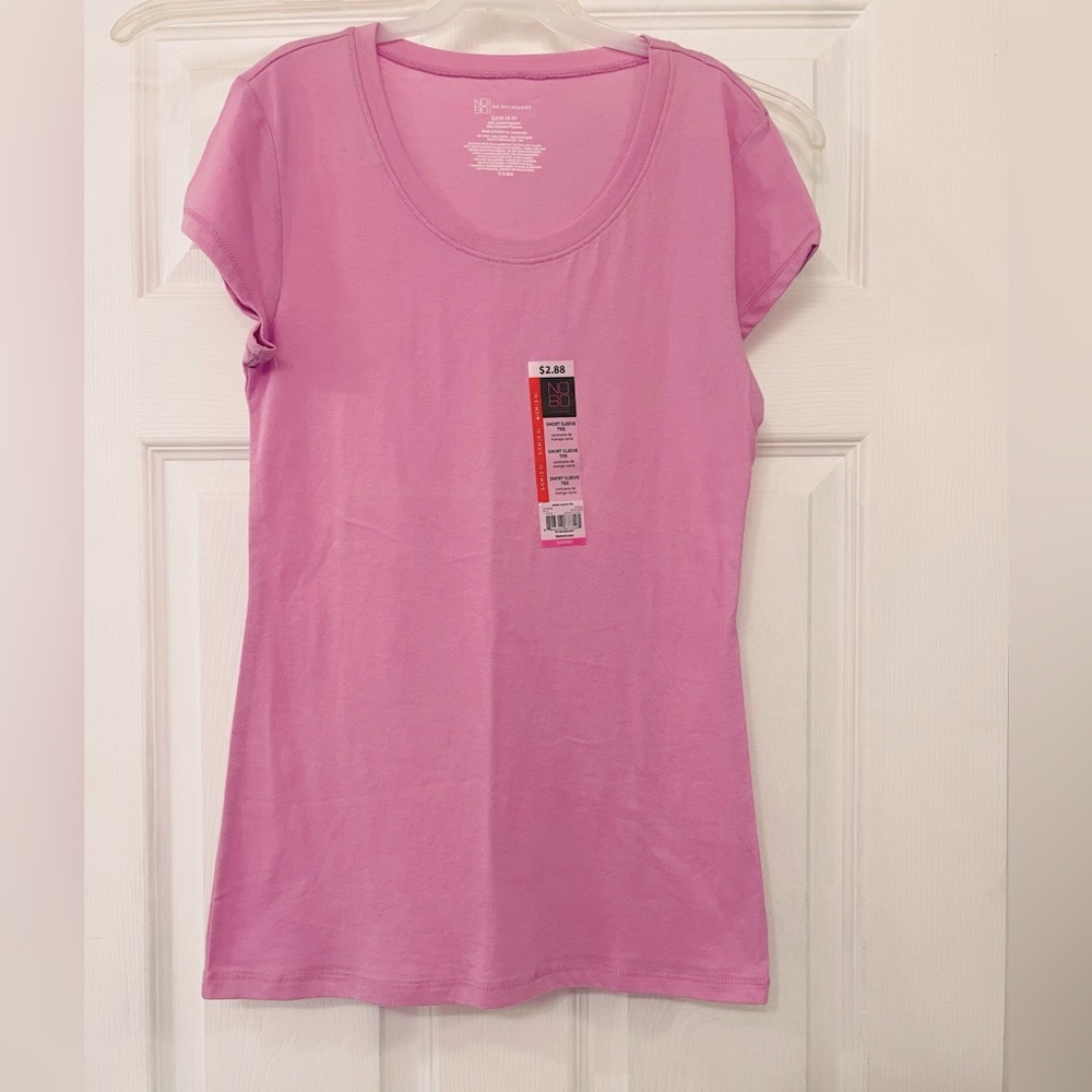 NWT free w purchase lavender scoopneck tee (minor flaw), lightweight fabric